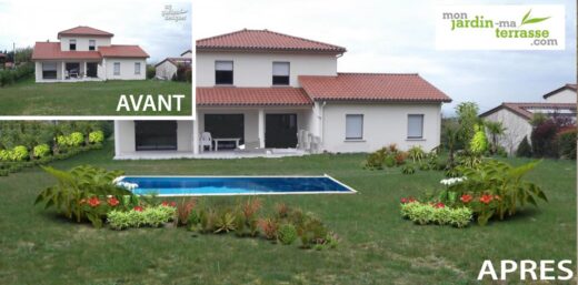 Before and after garden design