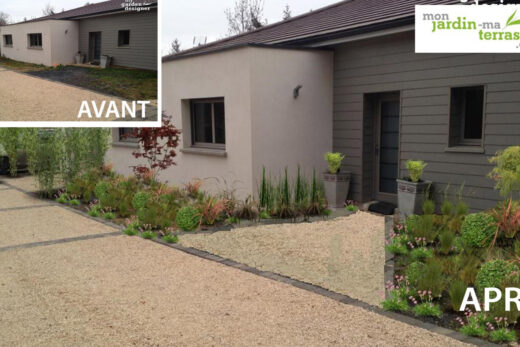 Landscaping the entrance garden of a contemporary house