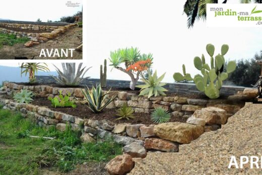 Landscaping an exotic sloping rock garden