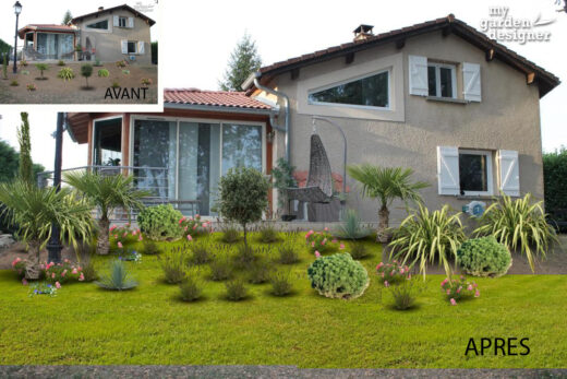 Creating a mound in front of the house