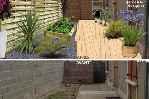 Design an interior courtyard and create a vertical vegetable garden