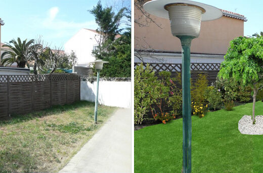 Hiding a fence with a Mediterranean flowering hedge